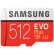 SAMSUNG 512 GB TF（MicroSD）メモリカドU 3 4 K EVOアクアライド版+読本速度100 MB/s书き込み速度90 MB/s大容量、思い入れ保存します。